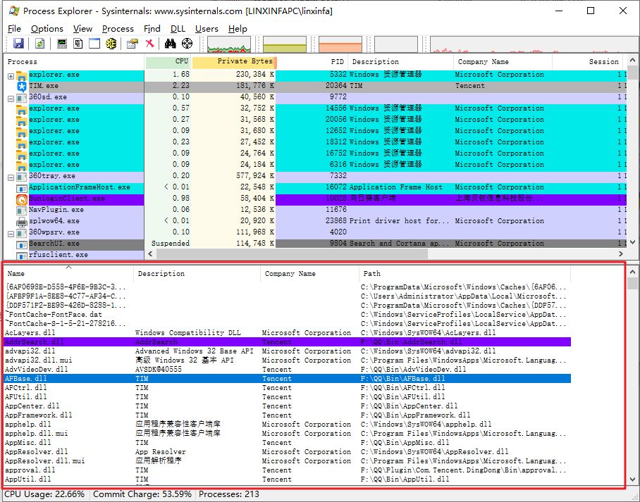进程管理工具 | Process Explorer v17.09 汉化绿色版